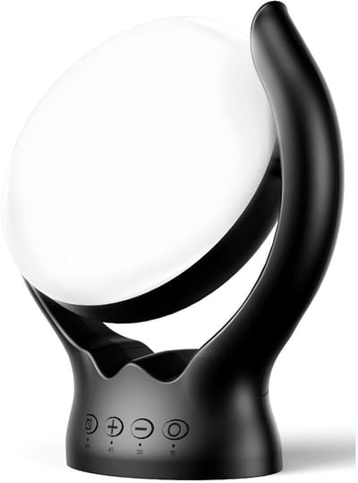DnA® LED Daglichtlamp - Daglichtlamp Zonder UV - Instelbare Verlichting en Geheugenfunctie - Zwart - 24cm x 8cm x 25cm