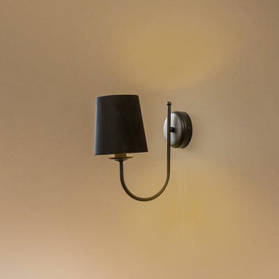 Euluna Wandlamp Bona, 1-lamp, zwart