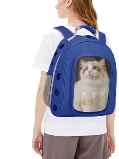 Huisdier Rugzak Drager voor Katten en Honden tot 7 kg - Ademend en Comfortabel voor Reizen, Camping en Wandelen