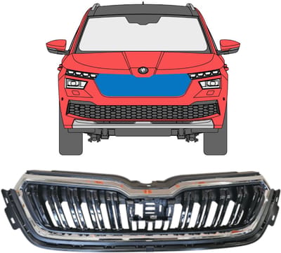 Grill voor Skoda Kamiq 2019-