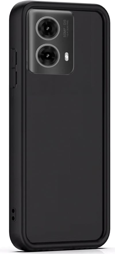 Hoesje geschikt voor Motorola Moto G85 - Versterkte randen - Bescherming Camera & Scherm - Matte Design Jet Zwart