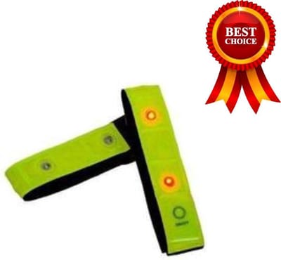 *** 1x Hardloop verlichting - Rood Lichtgevende LED Veiligheidsband - 1 Stuks - Inclusief Batterij -Knipperend of Brandend Licht -Zichtbaar- Armband - Veilig Hardlopen Band - Wandelen - Sporten- van Heble®***