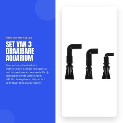 Aquariumpomp 360° draaibaar - Eendensnavelmondstuk - Wateruitloop - Duurzaam kunststof - Stabiele prestaties - Verstelbare uitlaat - Aquariumaccessoire