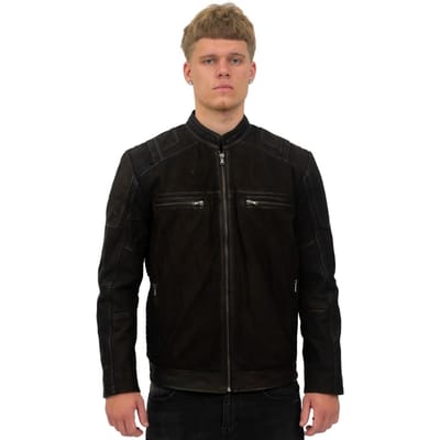 Heren buff lederen racer bikerjack-Wenen