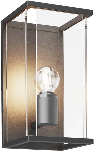 Moderne zwarte buitenwandlamp van aluminium voor tuin en muurlamp