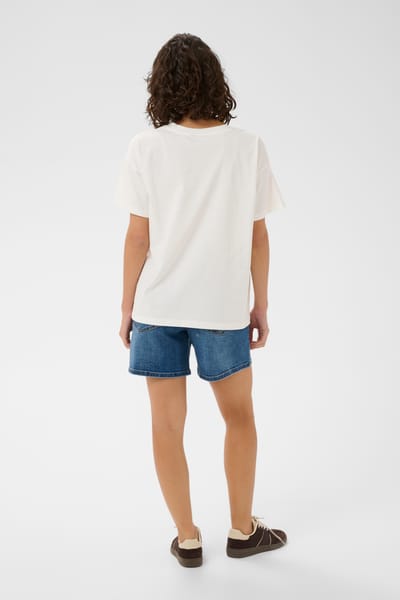 Kaffe KAchelsea T-Shirt Dames T-shirt - Chalk
