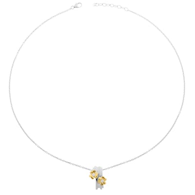 Orphelia Dames 925 Sterling Zilveren Ketting met Hanger - Zilver/Goud ZH-6039/1