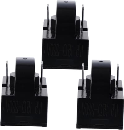 Koelkast Starter Set - Compressor Starter Relay - Apparaten Repareren - Zink Legering Materiaal - 2.9x2.8cm - Zwart