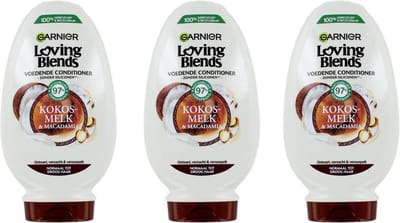 Garnier Conditioner - Loving Blends Kokosmelk & Macademia - 3 x 250 ml
