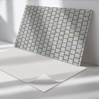 Wallfluent Vinyl Wandpaneel - Bakstenen muurpatroon Zelfklevende Wandbekleding - 100 cm x 50 cm - Grijs Vinyl Wandpaneel - 1 stuk - Rechthoekig Wandbekleding Vinyl - Texturen Wandpaneel - Wandpaneel PVC - Wandpaneel Keuken en Badkamer