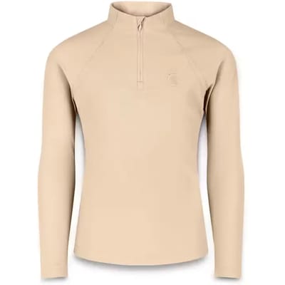Kentucky Horsewear - Paardrijshirt Madrid – Trainingsshirt meisje – Lange mouw – Beige – Maat 150