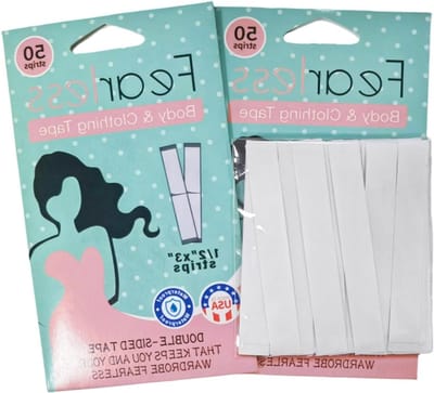 100 Stuks Dubbelzijdige Mode Tape voor Kleding, Huidvriendelijke Hechtband voor Stoffen, Transparante Lijm voor All-Day Gebruik