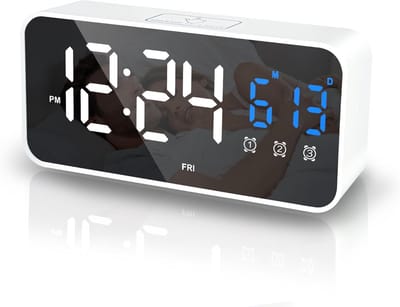 Digitale Wekker met Spiegeldisplay, Datum, Temperatuur en 25 Melodieën