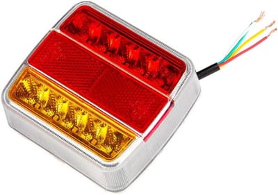 Achterlicht voor aanhanger, caravan of vrachtwagen - 12V remlicht met kentekenverlichting, waterdicht en duurzaam