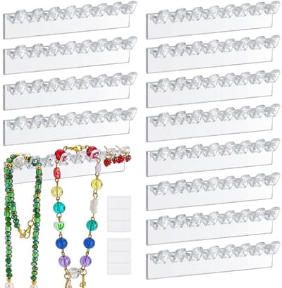 Dailygoods - Wandorganizer voor Sieraden - 12 Stuks voor Halskettingen en Armbanden