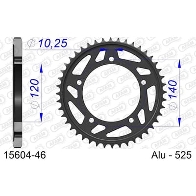 Tandwiel Afam 525 46 dents