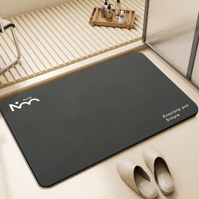 Badkamer Diatomeeënaarde Mat Effen Kleur Minimalistische Badkamervoetmat Deur Antislip Vochtregulerend Sneldrogende Mat 40*60CM