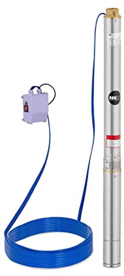 Dompelpomp 3800 l/u - 550 W - 50 m kabel - roestvrij staal, automatische putpomp voor schoon water