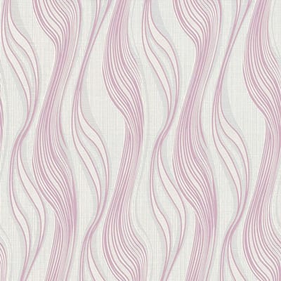 MODERNE CHIQUE STREPEN BEHANG - Grijs Roze Wit - AS Creation Trendwall