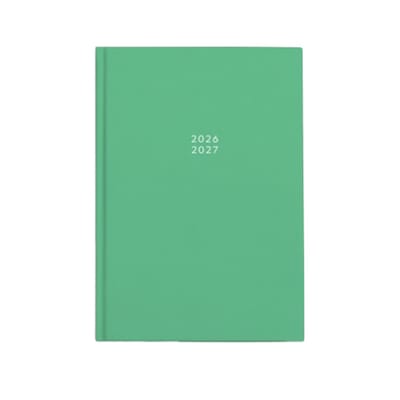 SOHO Agenda - A5 Formaat - 21x14,5cm - Jaar 26/27 - 12 maanden - Augustus t/m Juli - 1 week op 2 pagina's - Harde kaft - Happy Colors - Groen