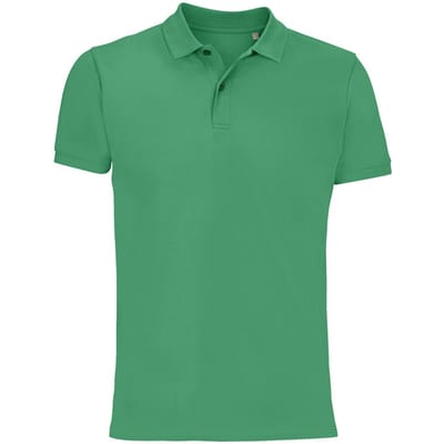 SOLS Heren Planet Piqué Biologisch Poloshirt (Voorjaarsgroen)