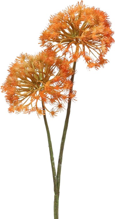 Decoratietak kunsttak herfstdecoratie 2 bloeiwijzen oranje 82cm