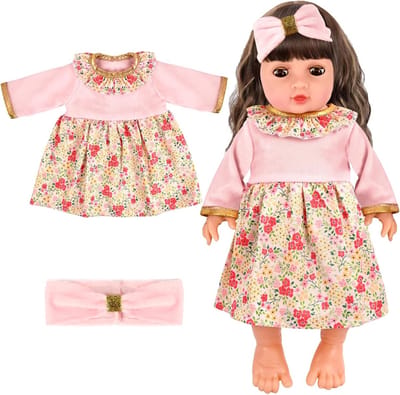 Schattige Kleding Outfits voor Babypoppen 35-45 cm met Hoofdband