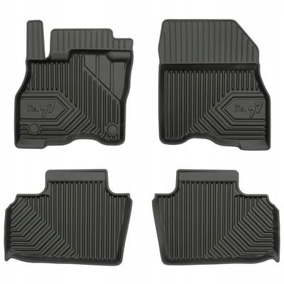 Frogum No.77 - Automatten set - Geschikt voor Nissan Leaf II ZE1 vanaf 2017 - TPE Rubber - 4-delig - Zwart