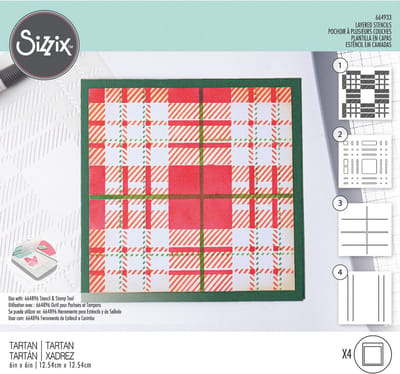 Layered stencils tartan - Sizzix