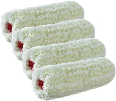 Sorex Verfrollers - 4x stuks - pluisvrij - vacht - anti-spat - 9x18 cm - roller