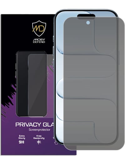 MobyDefend Screenprotector - Geschikt voor iPhone Air - HD Privacy Glass Screensaver