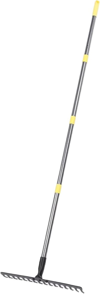 Dubbele Bladhark - Tuinhark Metalen - Grond Voorbereiden - Verstelbare Steel - 165 cm - Metaal