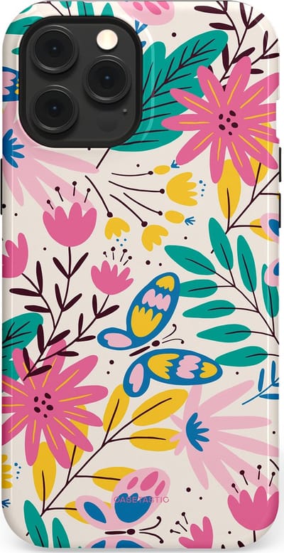 Casetastic Hoesje Geschikt voor Apple iPhone 12 Pro Max Magsafe - Stijlvolle Beschermende Duo-layer Case - Lente Leven
