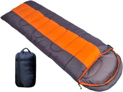 Slaapzak Envelop - Kampeerzak - Outdoor kamperen - Waterafstotende coating - 220x80cm - Oranje