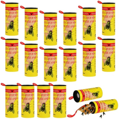 Dailygoody - 18 Pack Pesticide Free Fly Papier - Vliegengifvrij - Effectieve oplossing - 19,1 x 10,6 cm - Muggenbestrijding - Ideaal voor b...