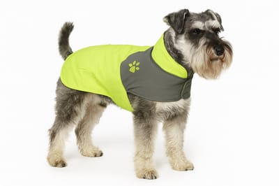 Hondenjas – Regenjas hond – Water- en winddichte hondenregenjas met fleece – Flamingo Regenjas Juno Groen – 40 cm