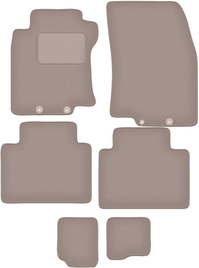 Beige veloursmatten voor: Nissan X-Trail III T32 FL 7-zits (2017-2021)