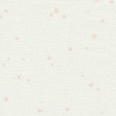 ZWEIGART MURANO SPLASH wit met roze stippen - borduurstof 32 count (6,3 kruisjes per cm) (50 x 70 cm)