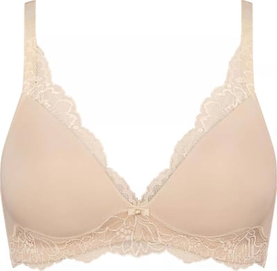 Triumph BH Amourette Charm P - Zonder Beugel - Voorgevormde kanten bh zonder beugel - 80C - Creme