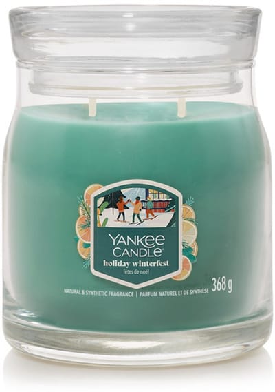 Yankee Candle - Holiday Winterfest Medium Jar Geurkaars - 50 branduren - twee lonten