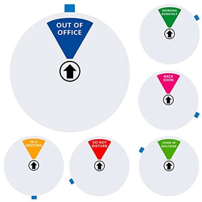 Deurbordje voor Beschikbaarheidsinformatie – Do Not Disturb, Kom Binnen, Out of Office, In Meeting