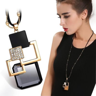 Lange kettingen en hangers voor vrouwen Maxi Collier Femme Geometrische ketting Mode ketting Statement kraag Accessoires Sieraden beige