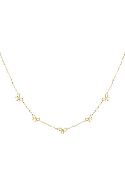 Charmante strikken ketting - goud