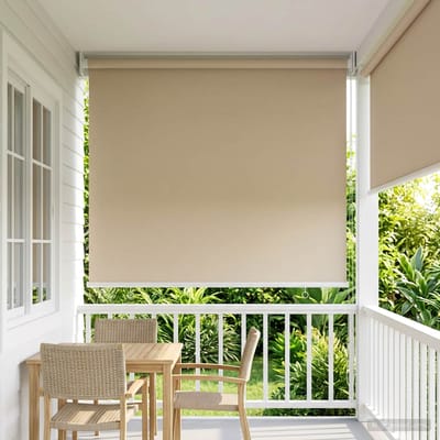 vidaXL - Buitenrolgordijn - UV-bescherming - Beige - 100 - x - 230 - cm - (B - x - H)
