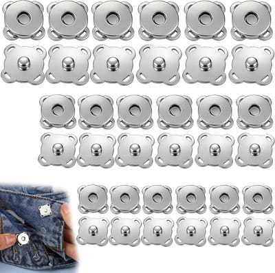 Duurzame Magnetische Drukknopen – 18 Stuks in 3 Maten voor Portemonnees, Tassen en Creatieve DIY Projecten – Sterke en Betrouwbare Bevestiging, 10mm, 14mm, 18mm