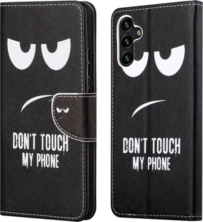 Coverup Hoesje - Geschikt voor Samsung Galaxy A13 5G / A04s Hoesje - Coverup Book Case - Don't Touch