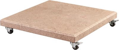 Platinum Sun & Shade - Parasolvoet - Venezia - 90kg - Gepolijst beige graniet - Zwenkwielen - Zwaar en stabiel