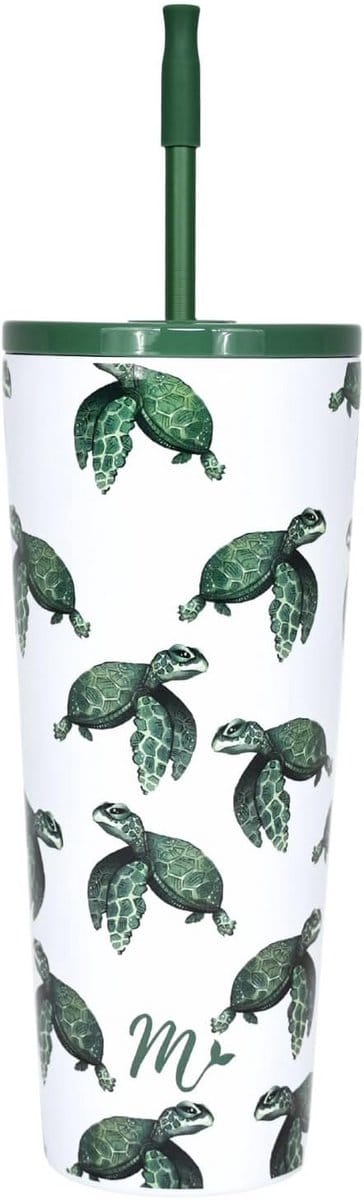 22 Oz Geïsoleerde Rietjesbeker Vacuüm Dubbelwandig | 24 Uur Koud 12 Uur Warm | BPA Vrij Rvs 304 | Bekerhouders Geschikt | Voor Koffie, Smoothies, Frappuccino
