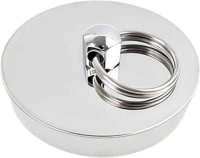Universele Badstop Rubber & RVS voor Afvoerputje 42-46 mm - Lekkagevrije Dop voor Bad en Wastafel