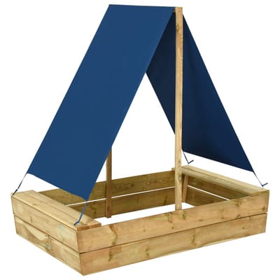 LuxeLivin' - Zandbak met dak 80x60x97,5 cm geïmpregneerd grenenhout